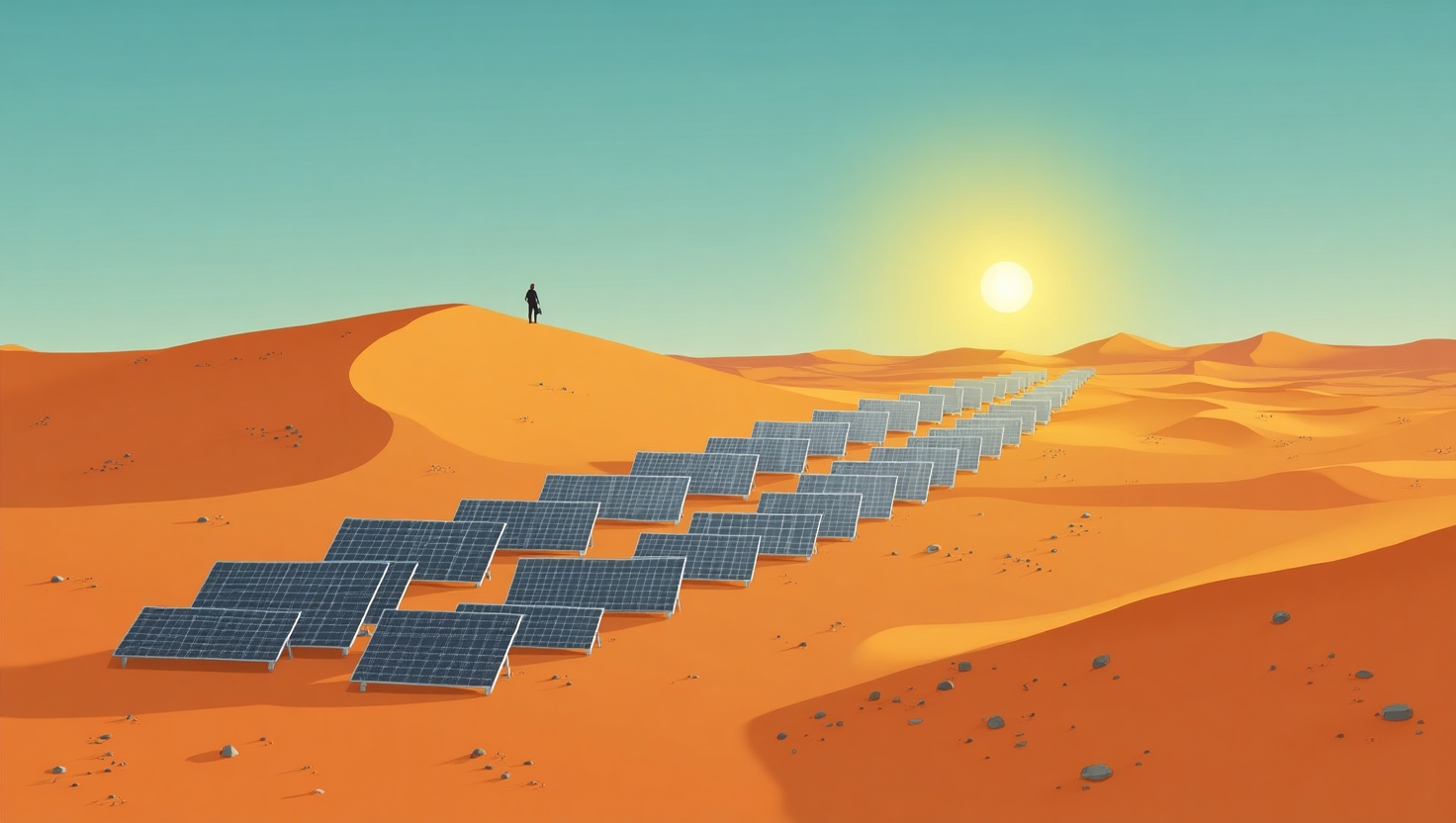 Why don’t we cover the desert with solar panels?